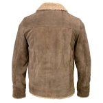 Milwaukee Leather Vintage SFM1811 Men’s Classic Taupe Suede Leather Fashion Coat Jacket w/ Plush Sherpa Inside Lining - Image 2