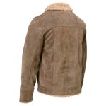 Milwaukee Leather Vintage SFM1811 Men’s Classic Taupe Suede Leather Fashion Coat Jacket w/ Plush Sherpa Inside Lining - Image 9