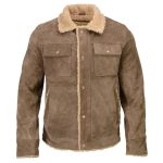 Milwaukee Leather Vintage SFM1811 Men’s Classic Taupe Suede Leather Fashion Coat Jacket w/ Plush Sherpa Inside Lining - Image 12