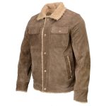 Milwaukee Leather Vintage SFM1811 Men’s Classic Taupe Suede Leather Fashion Coat Jacket w/ Plush Sherpa Inside Lining - Image 11