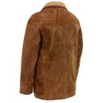 Milwaukee Leather Vintage SFM1819 Men’s Western Style Long Brown Suede Leather Fashion Coat Jacket - Image 5
