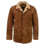 Milwaukee Leather Vintage SFM1819 Men’s Western Style Long Brown Suede Leather Fashion Coat Jacket - Image 8