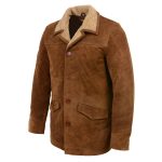 Milwaukee Leather Vintage SFM1819 Men’s Western Style Long Brown Suede Leather Fashion Coat Jacket - Image 7