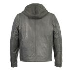 Milwaukee Leather Men’s Anthracite Fashion Casual Leather Jacket w/ Removable Hoodie SFM1845 - Image 2