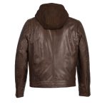 Milwaukee Leather SFM1845 Men’s Brown Fashion Casual Leather Jacket with Removable Hoodie - Image 3
