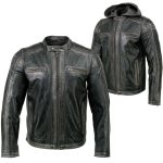 Milwaukee Leather SFM1846 Men’s Black Fashion Casual Leather Jacket with Removable Hoodie - Image 8
