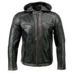 Milwaukee Leather SFM1846 Men’s Black Fashion Casual Leather Jacket with Removable Hoodie - Image 14