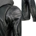 Milwaukee Leather SFM1846 Men’s Black Fashion Casual Leather Jacket with Removable Hoodie - Image 12