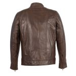 Milwaukee Leather Men’s Broken Brown Leather Jacket with Front Zipper Closure SFM1860 - Image 2
