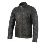 Milwaukee Leather SFM1861 Men’s Two-Tone Leather Jacket with Front Zipper Closure - Image 6