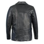 Milwaukee Leather Men’s Black Leather Button Closure Blazer Car Coat Fashion Jacket SFM1870 - Image 2