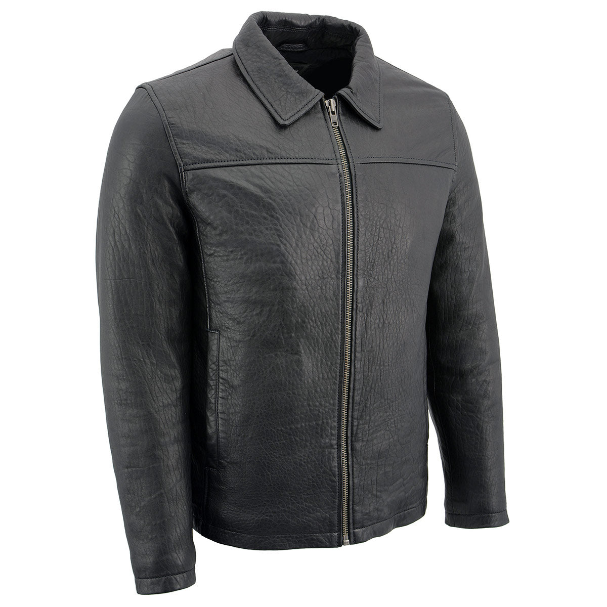 Milwaukee Leather SFM1875 Men’s New Zealand Lambskin Leather with Shirt Style Collar