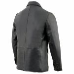 Milwaukee Leather SFM1880 Men’s Black 2-Button Closure Car Coat Blazer Leather Jacket - Image 7