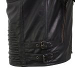 Milwaukee Leather SFM1885 Men’s Black Leather Fashion Jacket with Piping Design - Image 15