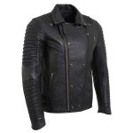Milwaukee Leather SFM1885 Men’s Black Leather Fashion Jacket with Piping Design - Image 10