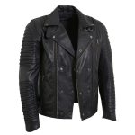 Milwaukee Leather SFM1885 Men’s Black Leather Fashion Jacket with Piping Design - Image 13