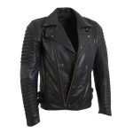 Milwaukee Leather SFM1885 Men’s Black Leather Fashion Jacket with Piping Design - Image 16
