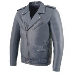 Milwaukee Leather SFM1890 Men’s Blue Leather Classic Moto Leather Jacket - Image 10
