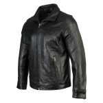 Boston Harbour 2.0 Men’s Black New Zealand Lamb Leather Fashion Car Coat Jacket SFM1898 - Image 7
