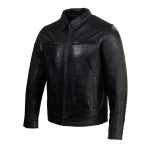 Boston Harbour 1.0 Men’s Black New Zealand Lamb Leather Fashion Car Coat Jacket SFM1899 - Image 8