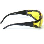 Hot Leathers Rider Sunglasses with Padding and Yellow Lenses SGF1047 - Image 3