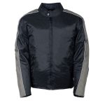 NexGen SH0030 Men’s ‘Racer’ Black and Grey Textile Motorcycle Jacket