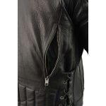 Milwaukee Leather SH1010 Men’s ‘Scooter’ Black Vented Leather Jacket with Side Laces - Image 8