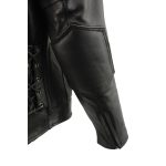 Milwaukee Leather SH1010 Men’s ‘Scooter’ Black Vented Motorcycle Leather Jacket with Side Laces in Tall Sizes - Image 9