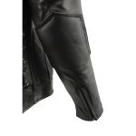 Milwaukee Leather SH1010 Men’s ‘Scooter’ Black Vented Motorcycle Leather Jacket with Side Laces in Tall Sizes - Image 11