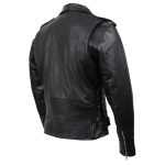 Milwaukee Leather SH1011 Men’s Classic Brando Premium Leather Black Motorcycle Riders Leather Jacket w/ Side Laces - Image 9