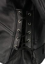Milwaukee Leather SH1011TALL Black Classic Brando Motorcycle Jacket for Men Made of Cowhide Leather w/ Side Lacing - Image 8