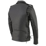 Milwaukee Leather SH1011TALL Black Classic Brando Motorcycle Jacket for Men Made of Cowhide Leather w/ Side Lacing - Image 10