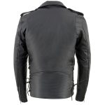 Milwaukee Leather SH1011TALL Black Classic Brando Motorcycle Jacket for Men Made of Cowhide Leather w/ Side Lacing - Image 6