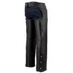 Milwaukee Leather Chaps for Men’s Black Premium Leather – Classic Jean Style Pockets Motorcycle Chap – SH1101TALL - Image 14