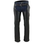 Milwaukee Leather Chaps for Men’s Black Premium Leather – Classic Jean Style Pockets Motorcycle Chap – SH1101TALL - Image 6