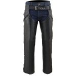 Milwaukee Leather Chaps for Men’s Black Leather Slash Pocket- Snap Out Thermal Lined Motorcycle Riders Chap- SH1103 - Image 13