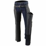 Milwaukee Leather Chaps for Men’s Black Premium Leather Fully Lined – Coin Pocket Motorcycle Riders Chap – SH1115 - Image 11