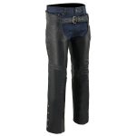Milwaukee Leather Chaps for Men’s Black Premium Leather Fully Lined – Coin Pocket Motorcycle Riders Chap – SH1115 - Image 8