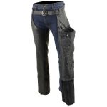 Milwaukee Leather SH1123 Men’s Black Leather Holster Chap with Thigh Pockets - Image 4
