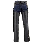 Milwaukee Leather SH1123 Men’s Black Leather Holster Chap with Thigh Pockets - Image 2