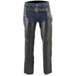 Milwaukee Leather SH1123 Men’s Black Leather Holster Chap with Thigh Pockets - Image 6