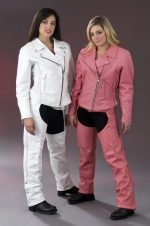 Milwaukee Leather SH1135 Women’s ‘Braided’ White Classic Leather Chaps - Image 2