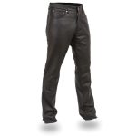Leather King SH1140 Men’s Black Leather 5 Pocket Jean Style Pants