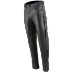 Milwaukee Leather SH1150 Men’s Black Leather Motorcycle Over Pants with Jean Style Pockets - Image 4