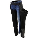 Milwaukee Leather SH1182 Women’s Black Textile Motorcycle Riding Chaps with Tribal Embroidery - Image 4