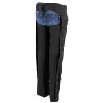 Milwaukee Leather SH1182 Women’s Black Textile Motorcycle Riding Chaps with Tribal Embroidery - Image 9