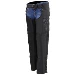 Milwaukee Leather SH1182 Women’s Black Textile Motorcycle Riding Chaps with Tribal Embroidery - Image 7