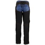 Milwaukee Leather SH1182 Women’s Black with Orange Textile Motorcycle Riding Chaps with Tribal Embroidery - Image 2