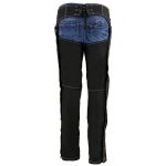 Milwaukee Leather SH1182 Women’s Black with Pink Textile Motorcycle Riding Chaps with Tribal Embroidery - Image 2