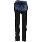 Milwaukee Leather SH1182 Women’s Black with Purple Textile Motorcycle Riding Chaps with Tribal Embroidery - Image 2
